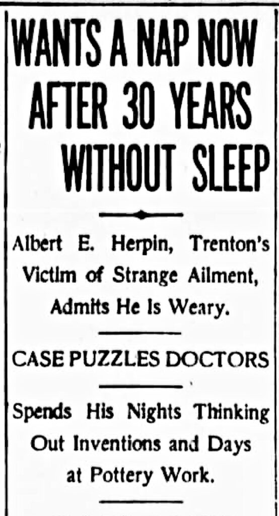 Albert E. Herpin, the Man Who Didn't Sleep