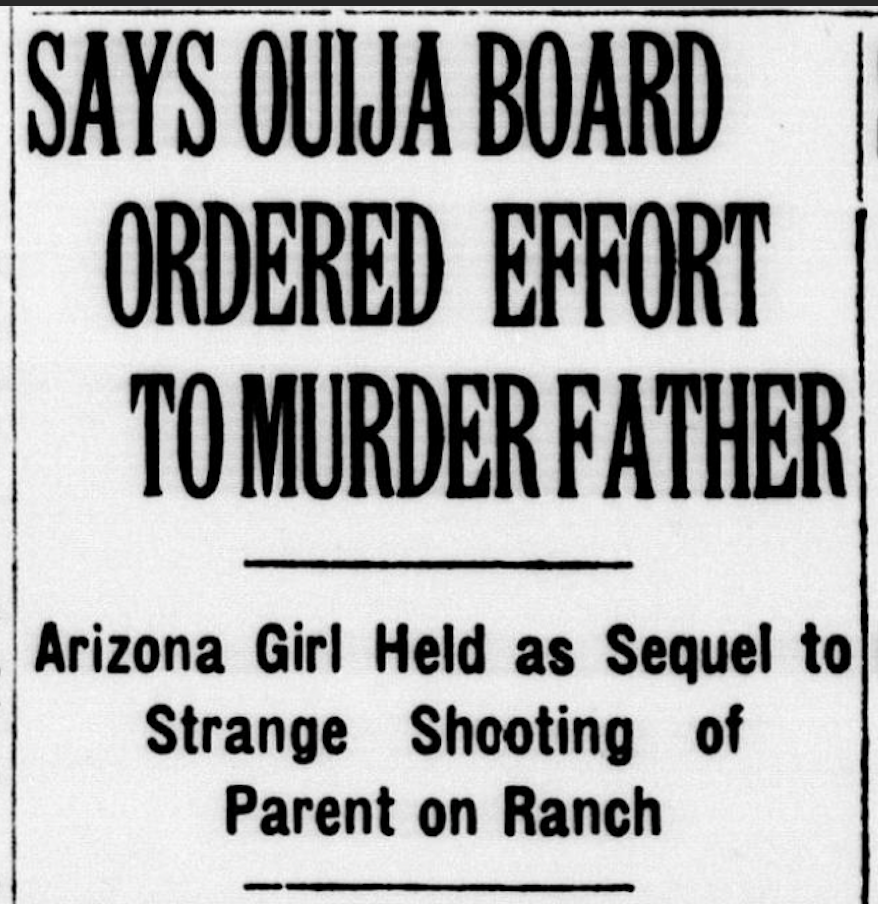 ouija board headline